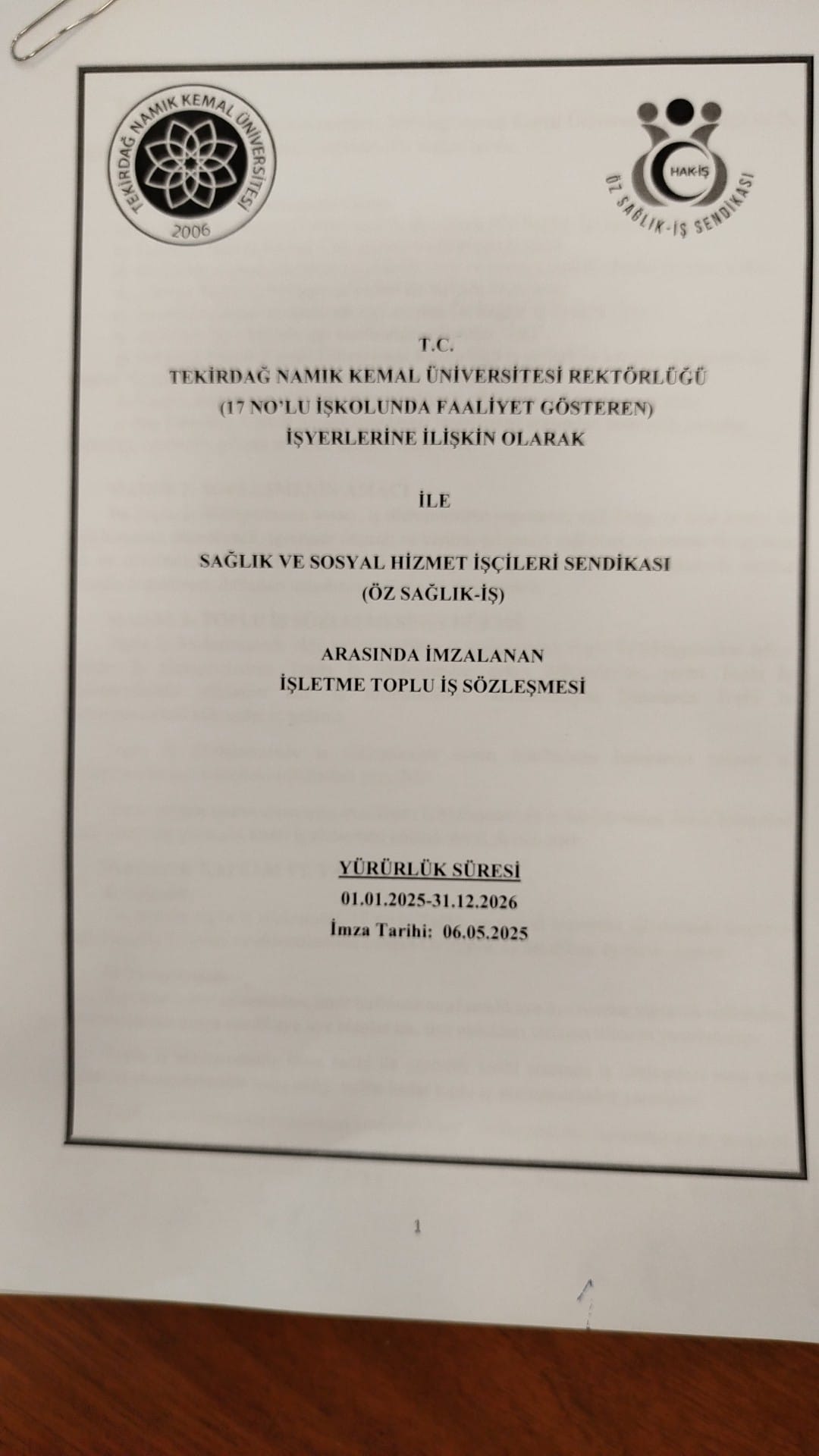 TOPLU SÖZLEŞME