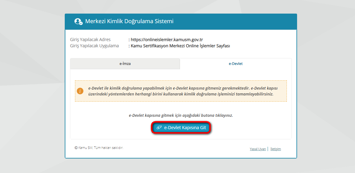 2. Adım - E-Devlet